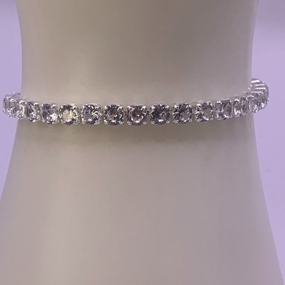 Suzie Q Jewelry - Sterling Silver Cubic Zirconia Tennis Bracelet